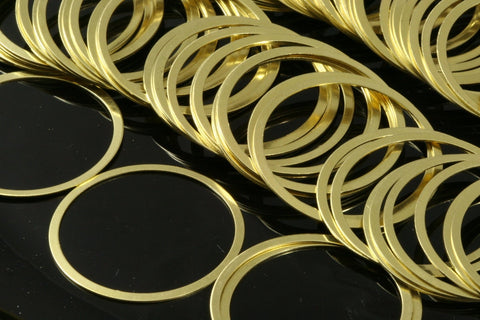 Circle Links, Seamless Ring Circle Connectors for Jewelry Making 80 pcs 31mm raw brass 452R-48