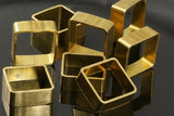 Square pendant 10 pcs L375 Raw Brass  20x20x8mm 0,79"x0,79"x0,314" findings 1746
