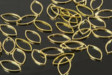 50 pcs Raw Brass marquise shape faceted Ring 6x12mm horse eye 1689