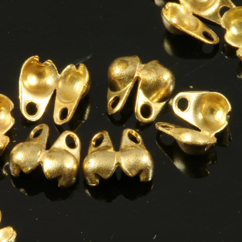 144 pcs raw brass end caps 1,5mm,  for ball chain CS2R 1817