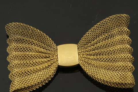 2 pcs Wire mesh Raw Brass Bow Tie shape 35x60mm  596