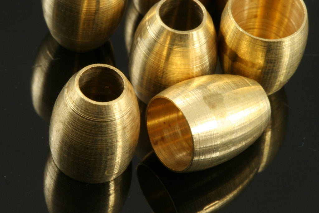 End Cap Brass Cone 10x12mm (hole 8mm 5mm) brass charms, decorative cord end beads, hanging metal beads ENC8 1495