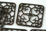 30 Pcs Antique copper Tone Brass 27x27mm square filigree Charms ,Findings 476AC-50
