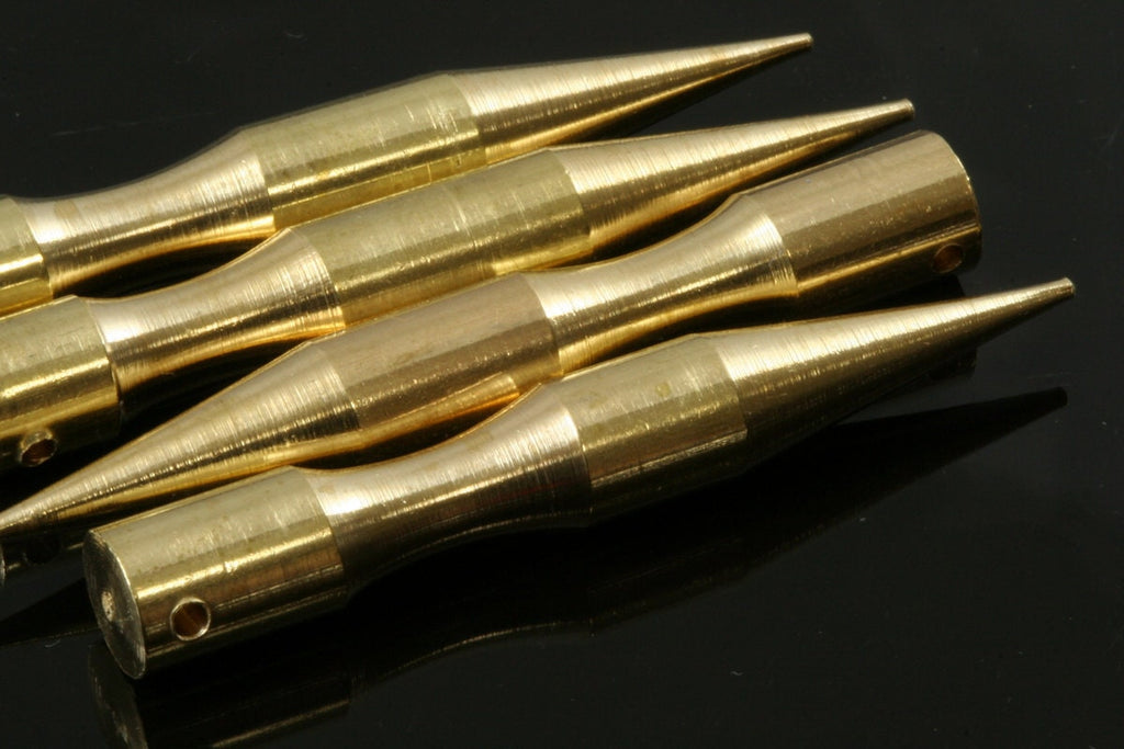 Raw brass long spike 7x50mm 9/32"x2" (2mm 0.080" 12 gauge hole ) pendulum 1137R