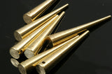 Raw Brass Long Spike 7x39mm 9/32"x1 9/16" finding spacer industrial design (1,5mm 1/16" 15 gauge hole ) oz1141