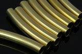 Curved Tube 20 Pcs Raw Brass 30x5mm (hole 4,6mm)  E530C 807