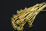 Brass eye pin 100 pcs raw brass (varnish) 30mm 21 gauge( 0,7mm ) Head eye Pin HEV3021-13