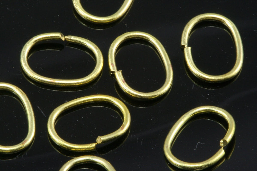 Open oval jumpring 6x8mm 20 gauge( 0,8mm )  raw brass (varnish)  oval jump ring 6920JOV-20 1164O