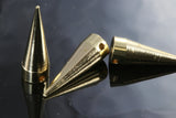 Pendulum Raw Brass Spike 7x22mm 9/32"x55/64" finding spacer industrial design (2mm 5/64" 13 gauge hole ) R1138