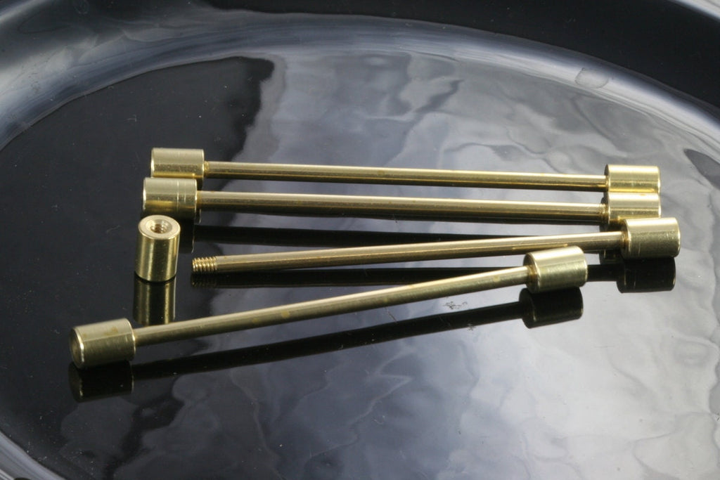 raw brass barbell,  4 pcs 6mm head  3mm bar, 70mm inner lenght raw brass pendant, finding industrial design,finding bb3-70