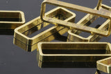 Rectangle pendant Raw Brass 25x10x3mm 1"x0,39"x0,12"  finding industrial design 1555