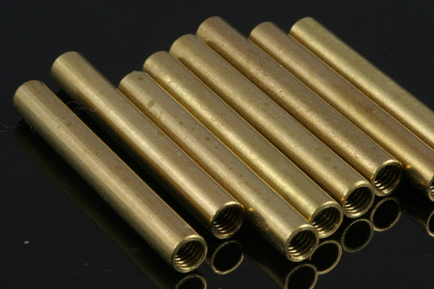 Raw Brass Tube, 5x40mm (hole M4 Thread ) industrial brass Charms,Pendant,Findings spacer bead OZ546