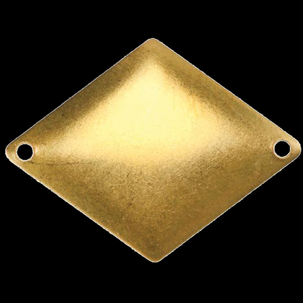 40 pcs 25x33mm raw brass equilateral quadrangle shape,  2 loop charms ,  findings 23RD-60