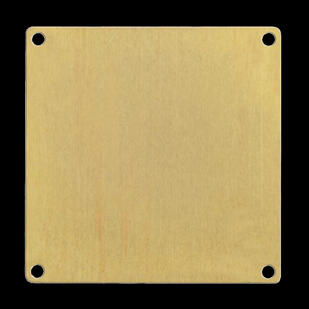 Geometric Tag Raw Brass Square 30mm with four 4 hole, raw brass connector ,raw brass Findings 676R-32