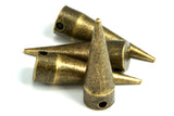 Long spike Pendulum Antique yellow brass7x24mm 9/32"x1" finding industrial design (2mm 5/64" 13 gauge hole ) R1142