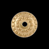 raw brass cone circle middle hole 9mm charms, findings, bead caps  353R-23