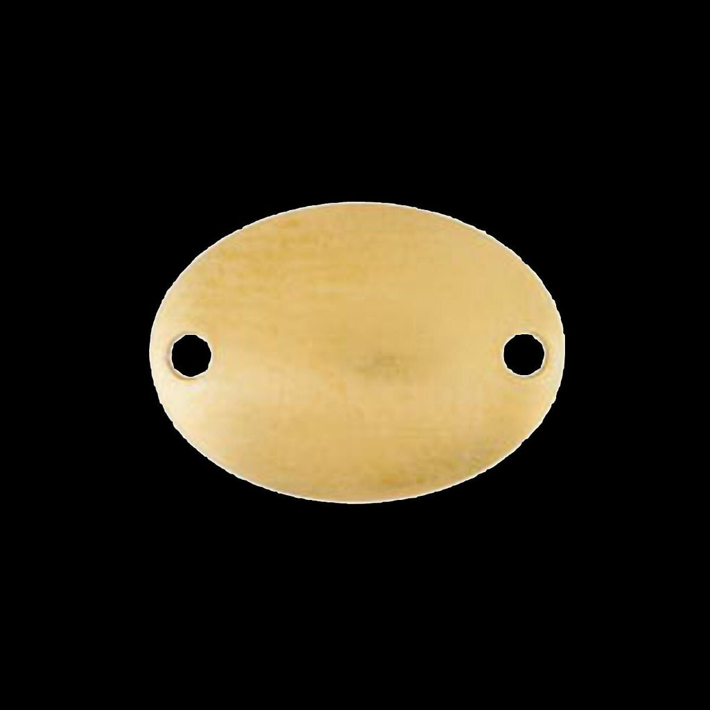 14x10mm raw brass oval circle, 2 hole,raw brass connector, raw brass charms, raw brass findings 385R-0,42