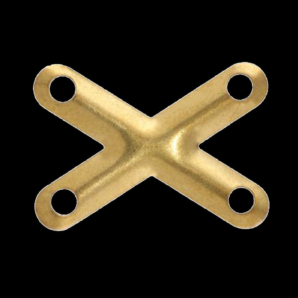 23x16mm raw brassxshape, 4 hole ,raw brass connector,raw brass  charms ,raw brass findings 419R-70