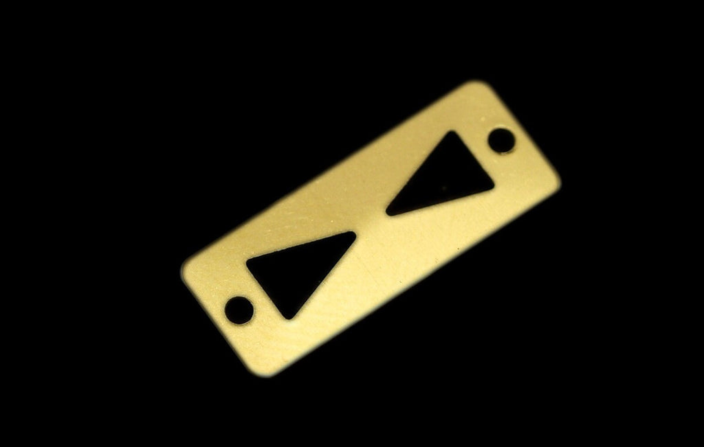 Rectangle tag 2 hole connector 8x20mm raw brass charms ,raw brass findings 160R-0.6