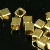 Square Cube Raw Brass 2x2mm 5/64"x5/64"  bab1.4 050