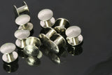 100 pcs  9x8.6mm Nickel plated Brass Studs, Shirt Collar Tuxedo Stud, Industrial