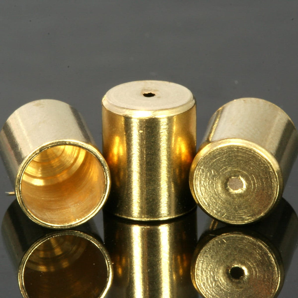 ends cap, brass 8x10mm 7mm inner raw brass cord  tip ends, ribbon end, ENC7 1733
