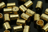 raw brass ends cap, 20 pcs 5x7,4mm 4mm inner raw brass cord  tip ends, raw brass ribbon end, findings ENC4 1485R