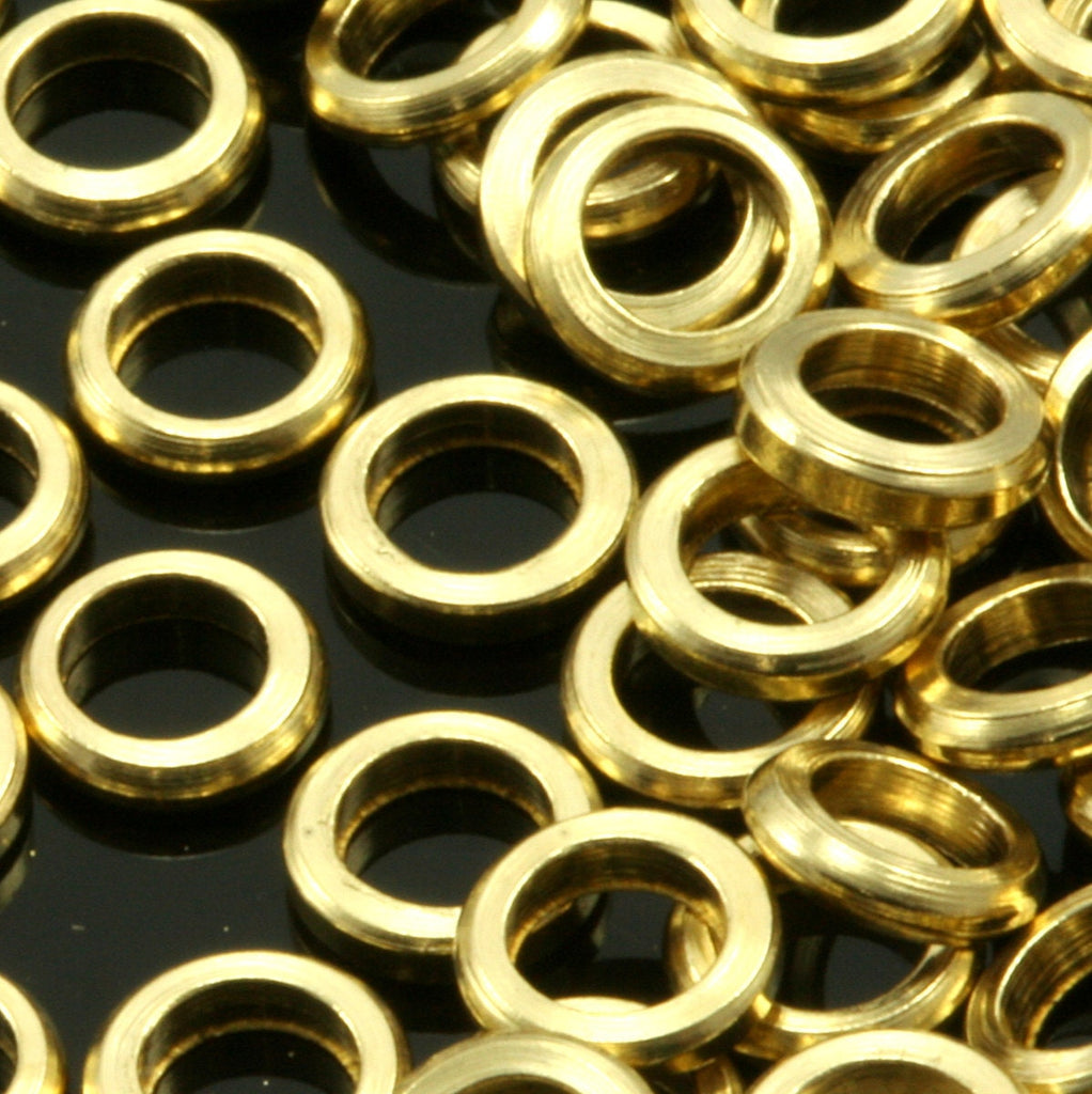 Spacer Bead Ring 5mm (hole 3,3mm) raw brass ring 1707 bab3.3