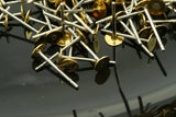 Earring Stud posts, findings with 4mm brass pad 200 pcs 1795