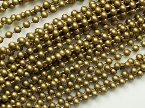 raw brass ball chain  2,3mm with connector z050 - 1826