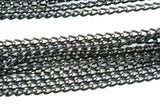 Black anodized Aluminum Sparkle Bright Faceted Curb Chain 10 mt 33 feet 3,5x5,5mm z063