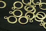400 pcs 8mm raw brass circle with one loop raw brass charms ,raw brass findings 93R-48 tmlp
