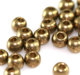 390 pcs mixed raw brass sphere bead 3-4-5mm