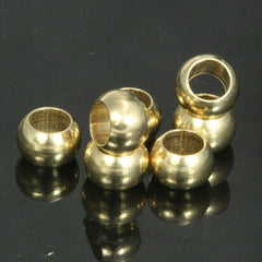 Raw brass sphere 9x6mm (hole 5.5mm) industrial brass charms,pendant,findings spacer bead bab5.4 1459
