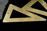 50x33mm antique brass triangle tag 1 hole connector charms ,findings 4580ABM