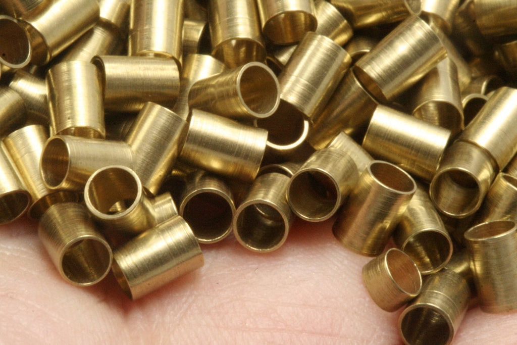 50 Pcs Raw Brass Tube 3,5x5mm (hole 3mm 9 gauge) industrial raw brass,raw brassPendant,Findings spacer bead bab3T999