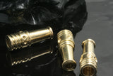 10 pcs raw brass 24x8mm (hole 5mm 3.3mm) industrial brass end caps 1001R ENC5