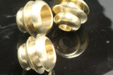 brass end caps 10 pcs raw brass 13x11mm (hole 7.2mm 4.5mm) industrial 1002R ENC7