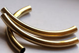 Raw Brass Curved Tube 7x80mm (hole 6,4mm) 1852