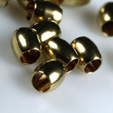 Oval shape Bead Raw Solid Brass Spacer 7,2x6,5mm 9/32"x1/4" (hole 4,5mm 11/64") , findings bab4.5 1609
