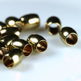 Oval shape Bead Raw Solid Brass Spacer 7,2x6,5mm 9/32"x1/4" (hole 4,5mm 11/64") , findings bab4.5 1609