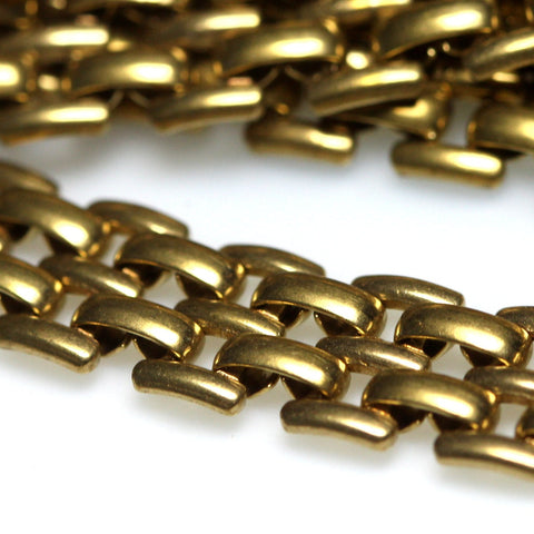 bracelet chain 1 meter 3.3 feet  3/8" 10mm raw brass finding z053