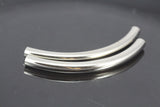 Nickel plated brass, curved tube 10 pcs 7x80mm (hole 6,4 mm) OZ1852