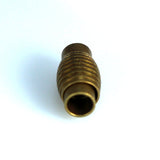 Magnetic clasp leather cord 5 pcs 18x10mm 0,7"x0,39" antique brass solid brass 5,9mm 0,23" MCL6 1175AB