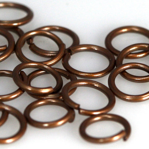 Open jump ring 9mm 20 gauge( 0,8mm ) antique copper tone brass jumpring 920JC-12,5 1167AC