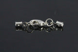 Cord tips 25 pcs nickel plated (alloy) lobster clasps with (brass) crimp end (2mm) set (10mm Lobster) 10C2N 525