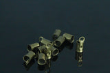 100 pcs 1,2mm 17 gauge antiqu brass tone brass crimp, end cap, finding, leather, cord, S1-kA 249