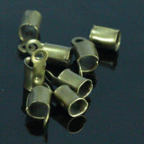 100 pcs 1,7mm 13 gauge antique brass crimp, end cap, finding, leather, cord, clasp, S2-KA 248