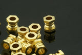 Round tube gold plated brass, 10 pcs  7x6mm ( 3,5mm hole) bab3 OZ1529