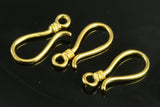 25mm gold plated s brass hook clasp 446